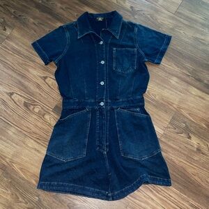 RRL Indigo Denim-Linen Romper